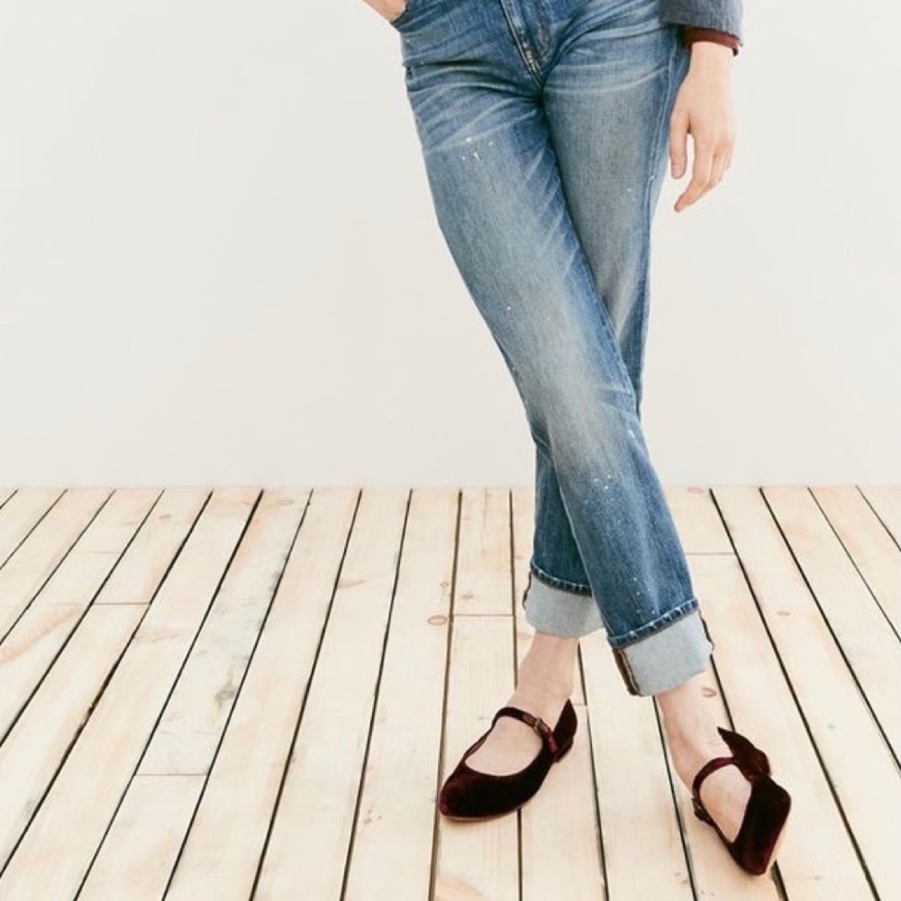 Madewell Coralie Velvet Mary Janes.